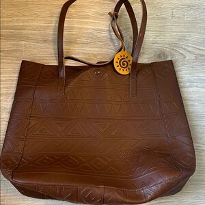 Disney Brown Embossed Tote